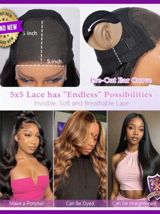 26 Inch Body Wave Human Hair Wig 5x5 HD Lace Closure Glueless Wear and Go main image 6